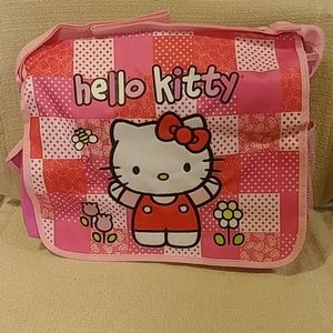 Hello Kitty Pink Checker Board BTS Messenger Bag